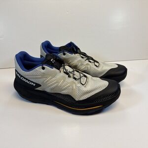 Salomon Pulsar Trail Men's US 13 EU 48 Trail Running Shoes Quicklace White Blue